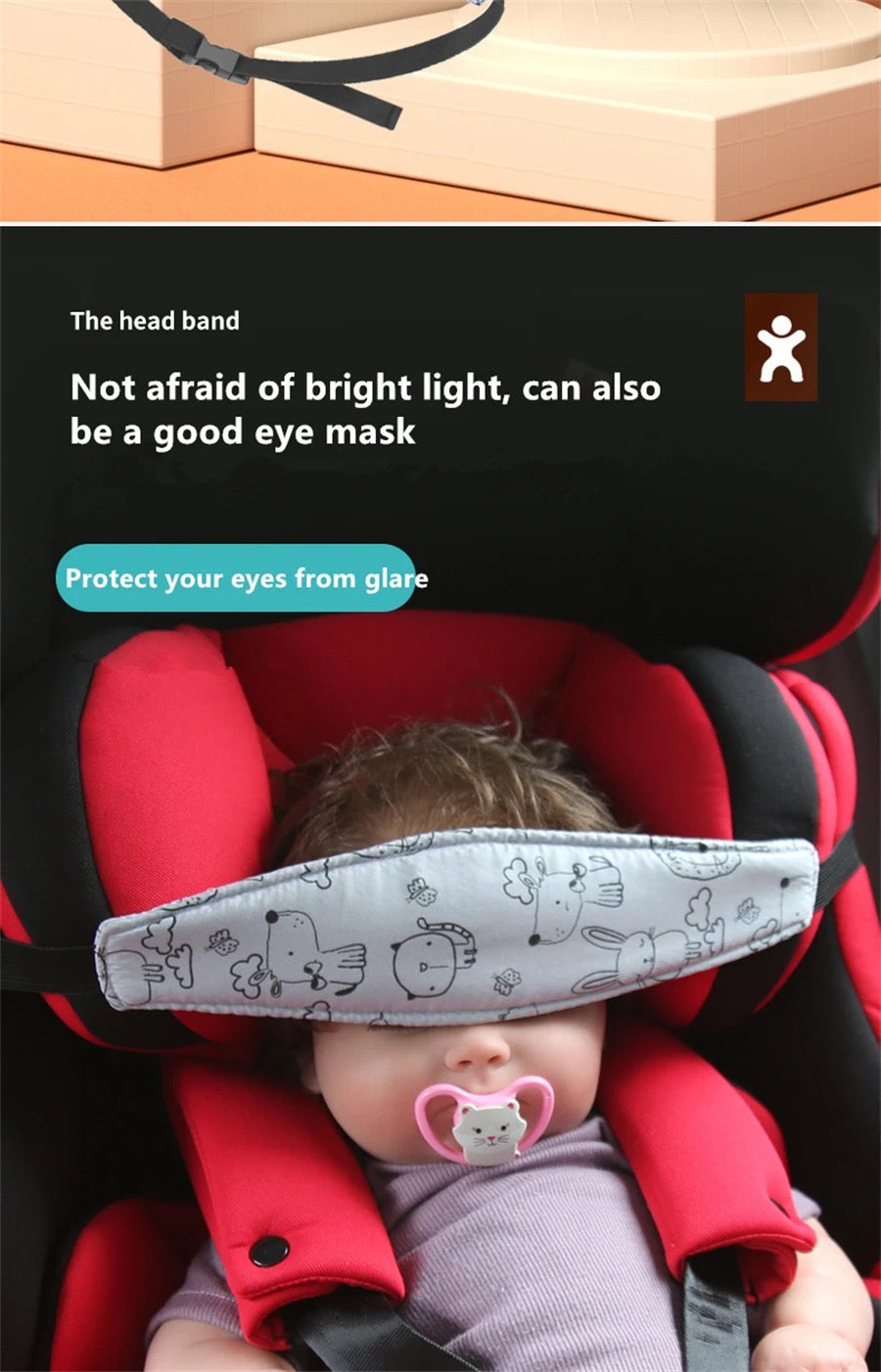 Baby car seat head protector